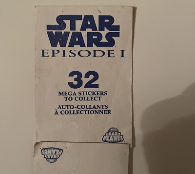 Vintage Rare Star Wars Episode 1 Stickers Lot of 6! Crazy Planet