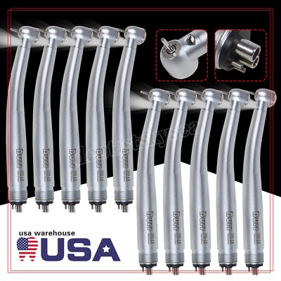 1-10 E-generator Dental LED Fiber Optic High Speed Handpiece 4 hole UDM Burr