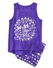 GYMBOREE SLEEPWEAR I woke up like this 2-PC GIRLS PAJAMAS 3 4 5 6 7 8 14 NWT