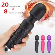 Wireless Electric Magic Wand Full Body Massager Waterproof 20 Vibration Modes UK