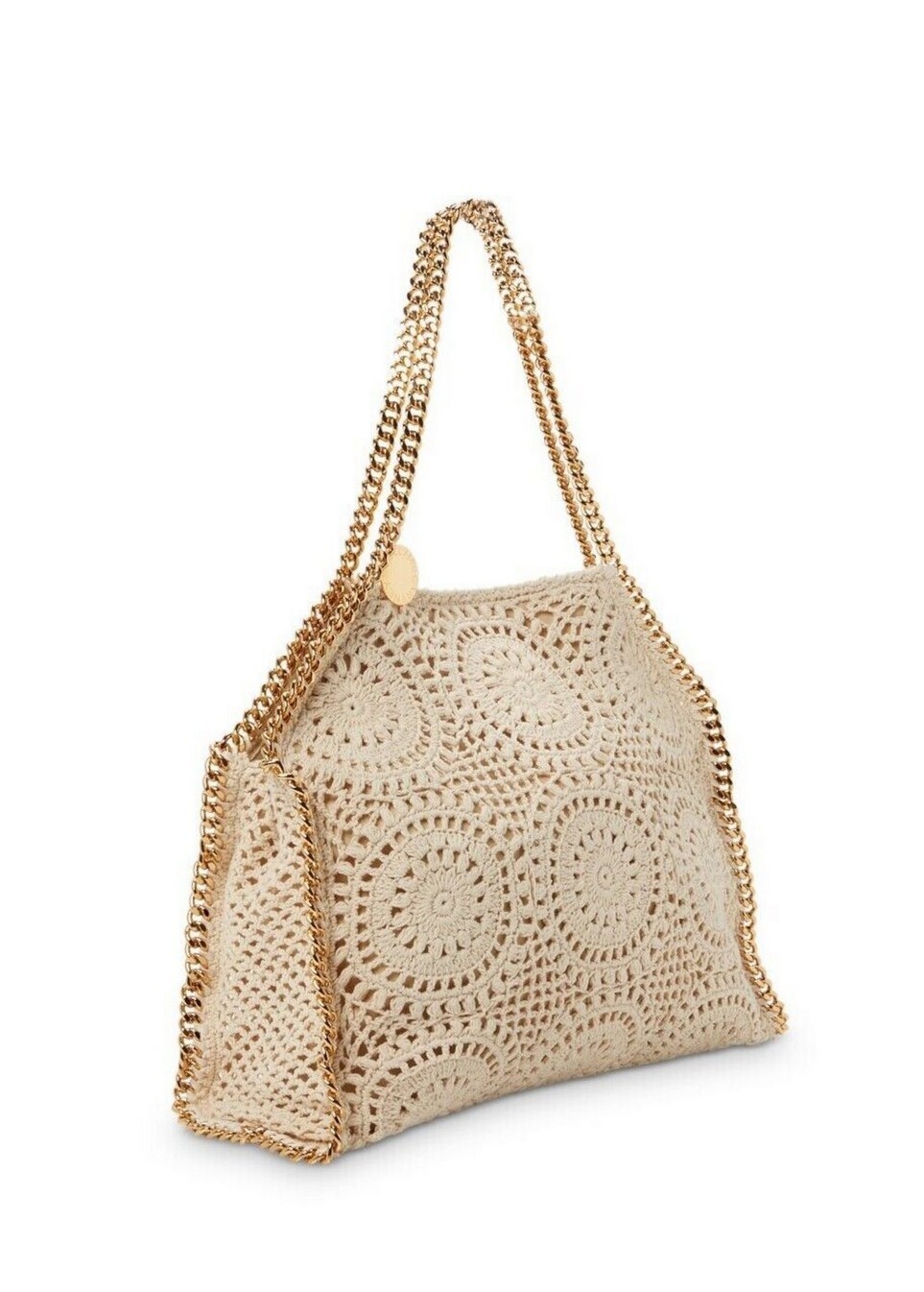 Stella McCartney Falabella Crochet Tote Shoulder Bag Natural Beige MSRP$1595