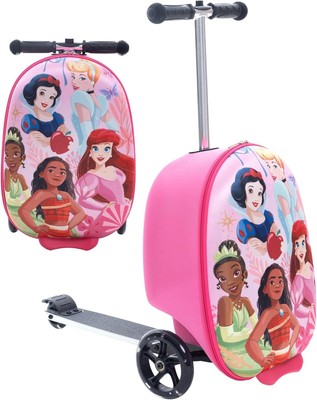 Princess Scooter Luggage  18 inches Lightweight Ride On Suitcase for Kids