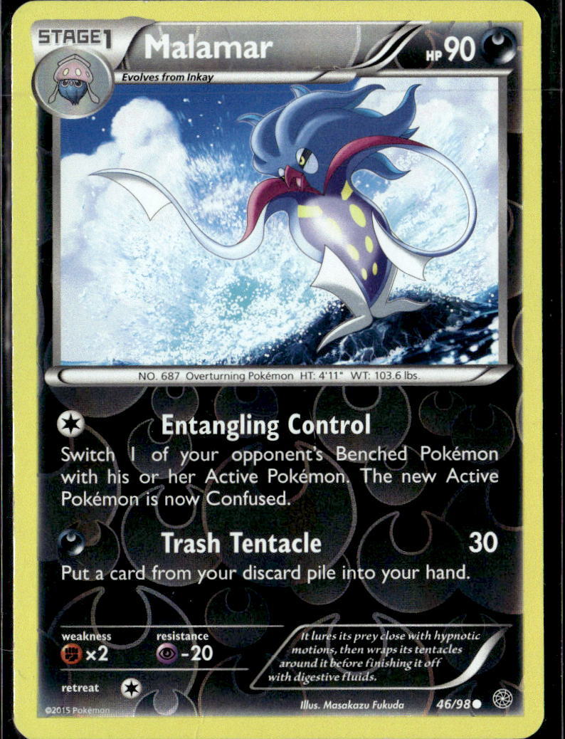 Pokemon Malamar 46/98 Ancient Origins Reverse Holo Common  LP