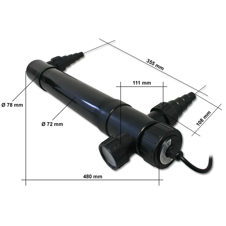 TTSterilizzatore UV Laghetto Acqua SunSun CUV-136 lampada 36W Alga Pesce - Imagen 4 de 4