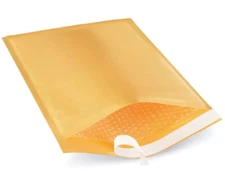 Uline Economy Gold Bubble Mailers #5 - 10 1⁄2 x 16" (100 per box) 100 Count 