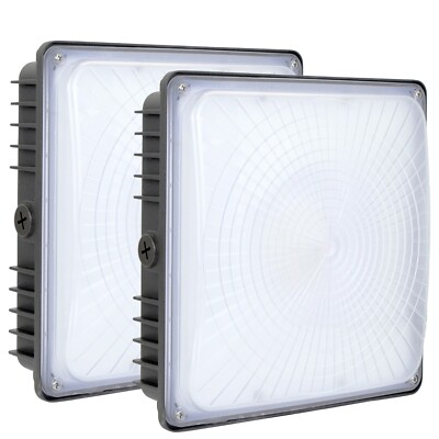 70W 2Pack LED Canopy Light 8400 Lumen IP65 Waterproof 5500K Daylight Gas Station