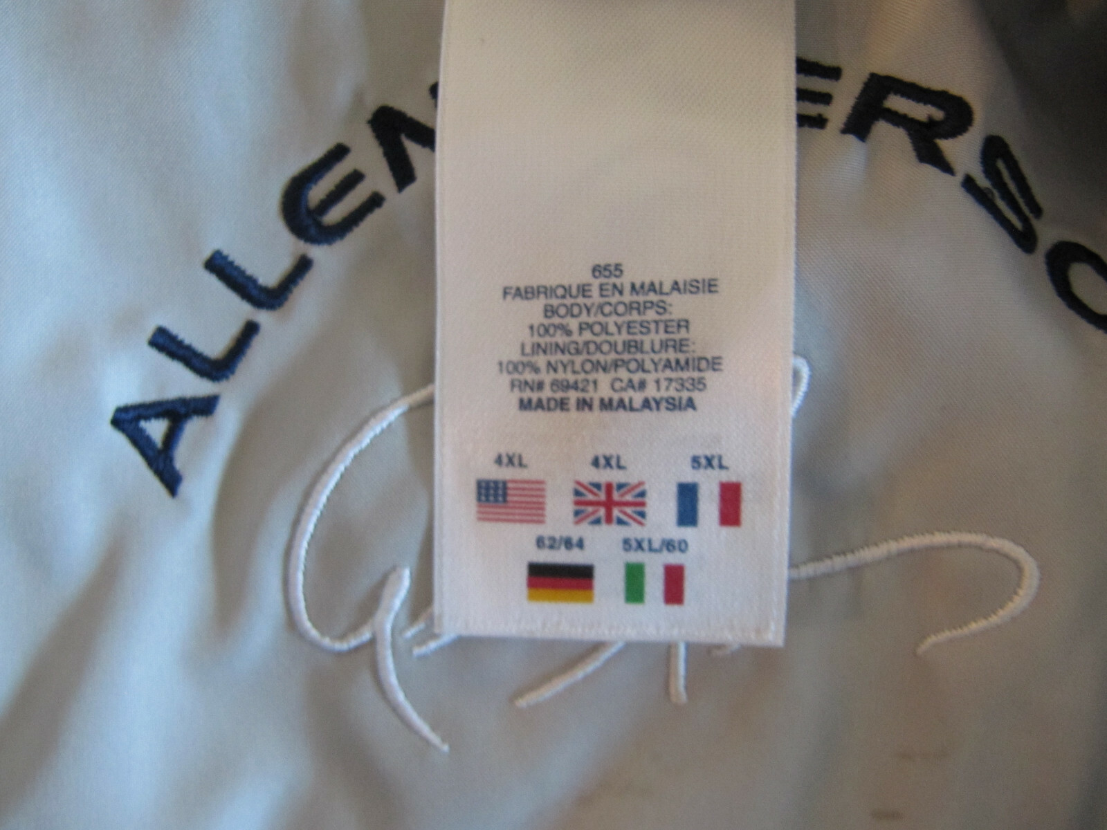 Philadelphia 76ers Allen Iverson I3 Mens Winter Jacket, Reebok, Size 4XL, EUC image 9