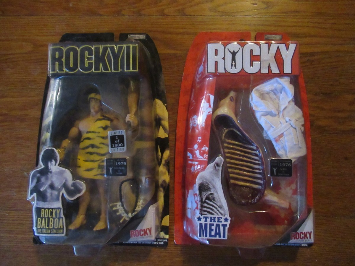 2 rocky balboa jakks pacific figures 1 caveman only 1800 made 1