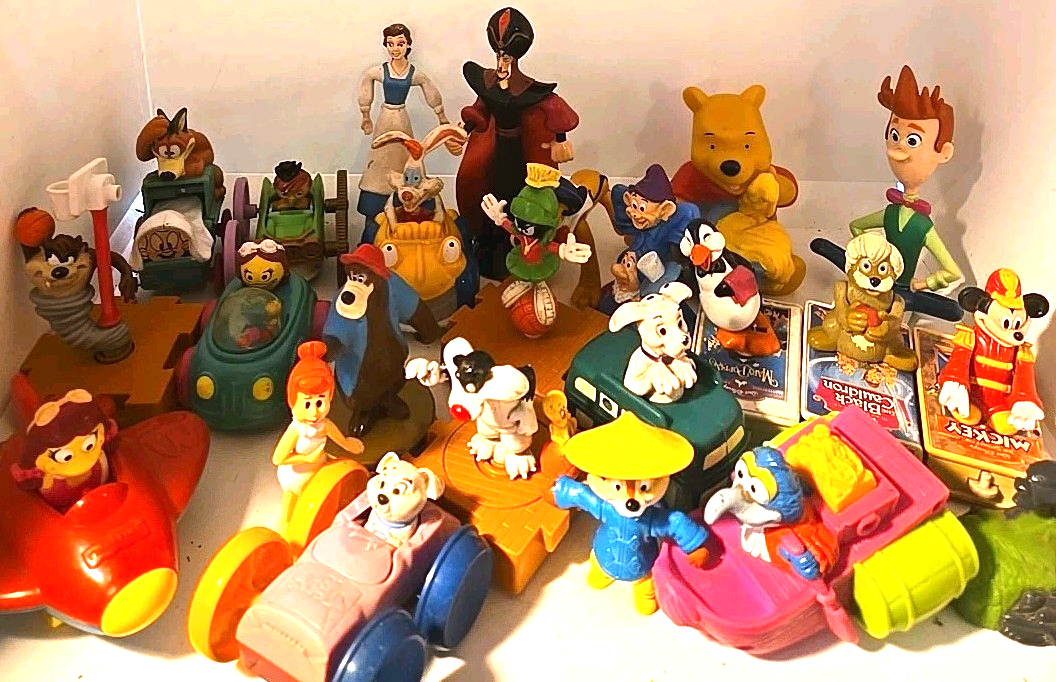 80s 90s 00s McDonald's Burger King Happy Meal Kids Toy Collection 24-Piece Lot  