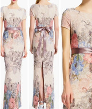 Adrianna Papell Gown 4 Melinda Pastel Floral Tapestry Fairy Mother of Bride New