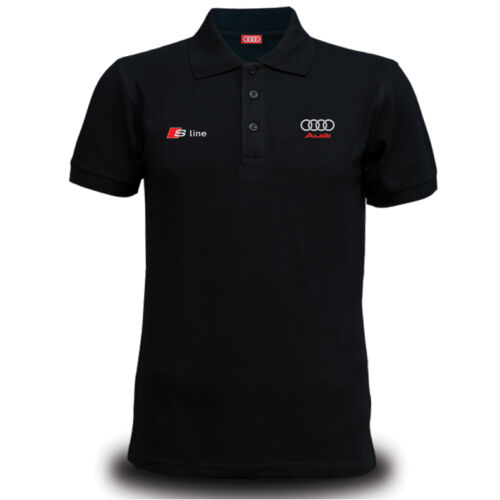 aritmetik Resignation til bundet Genuine Audi S Line Car Racing Team Streetwear Motorsport Black Men Polo T- Shirt | eBay