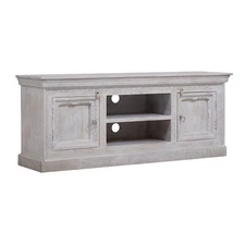 Maven Lane Mahala Heritage Wooden Media Unit in White Distressed Finish (Used)