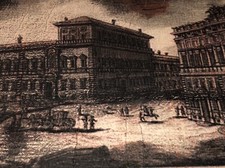 Antica Stampa Veduta Della Piazza Di Monte Cavallo Epoca 1700