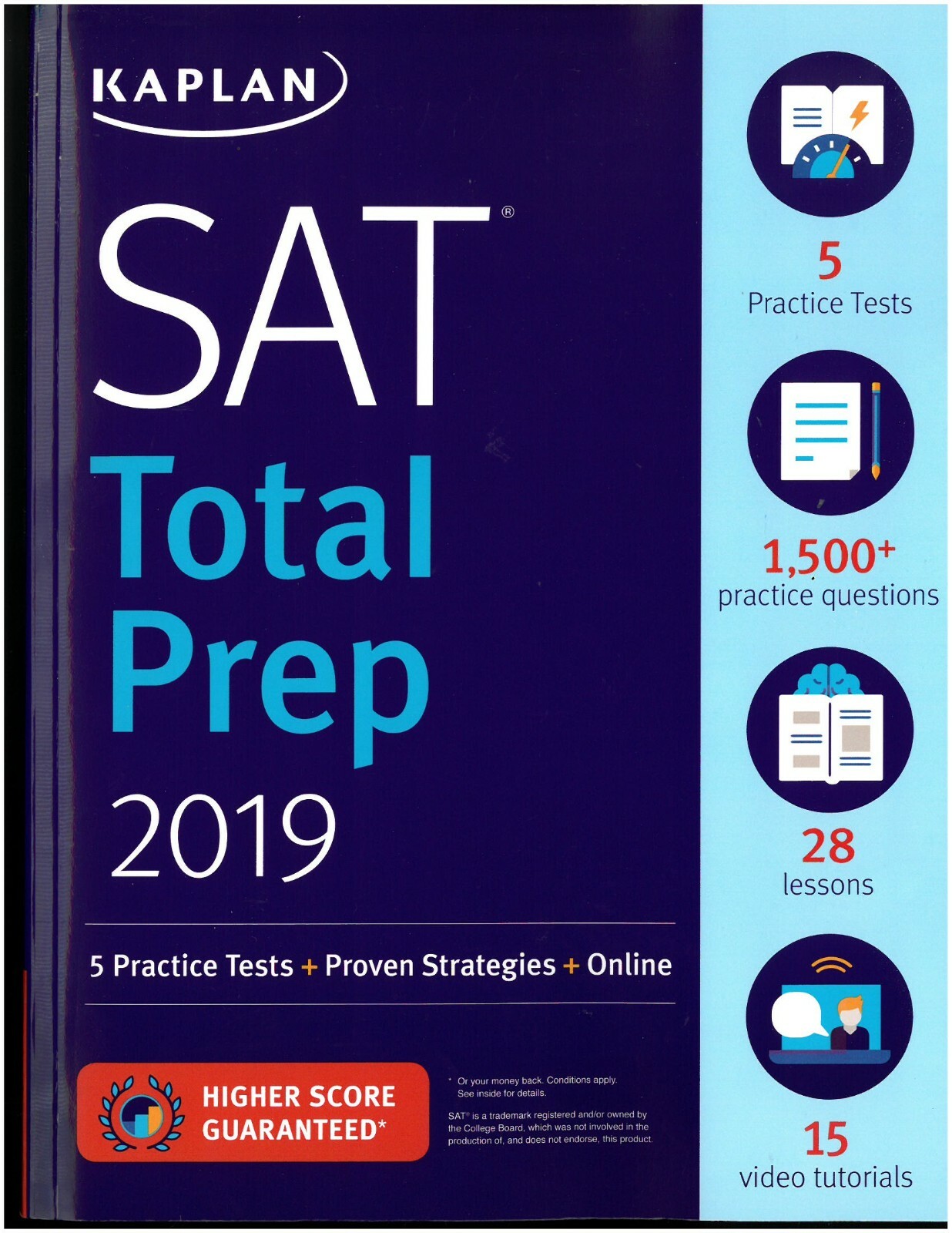 Kaplan Test Prep Ser.: SAT Total Prep 2019 : 5 Practice Tests + Proven ...