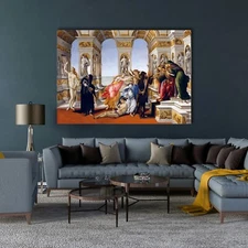 The Calumny of Apelles by Sandro Botticelli Canvas Wall Art, Botticelli Poster