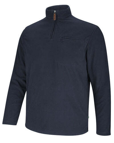 Hoggs of Fife Uomo Islander Verde/Marino 1/4 Zip Leggero Isolante Micro-Fl foto 5