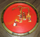 Sunshine Biscuits Tang Dynasty Oriental Series 13.5" Tin Tray 3 Attainments — photo 1