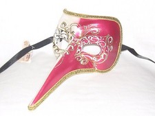 VENETIAN MARDI GRAS RED NOSE MASK MASQUERADE CARNIVAL MASKS