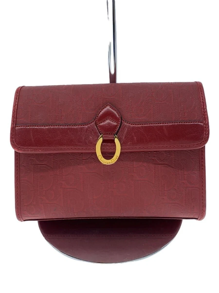 Sac pochette Christian Dior Bordeaux motif complet occasion