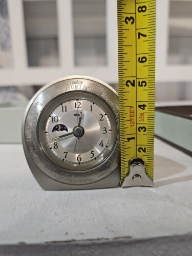 Restoration Hardware Atop Horloge International Miniature World Time Alarm Clock - Picture 5 of 6