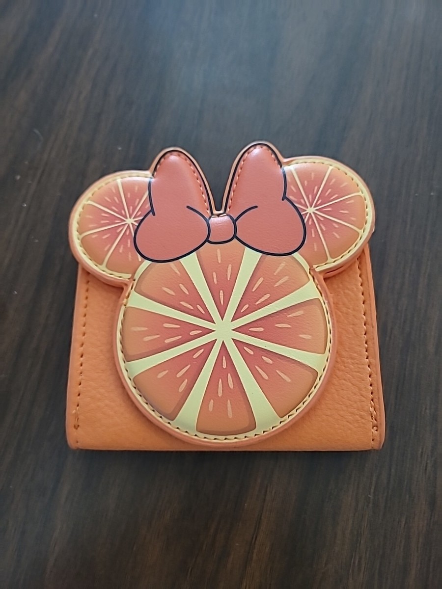 Our Universe Disney Minnie Mouse Citrus Cardholder Wallet New