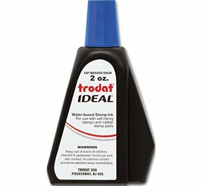 2 oz Trodat/Ideal Rubber Stamp Refill Ink For Stamps or Stamp Pads