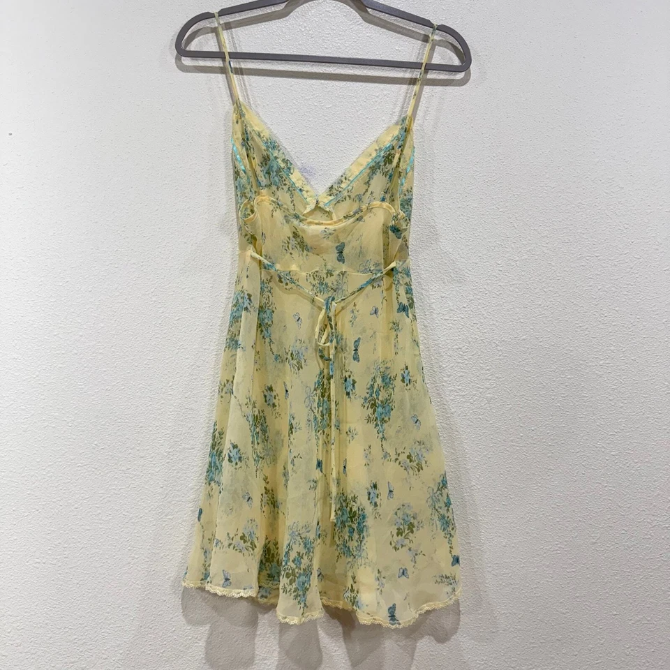 Y2k Floral Butterfly Babydoll Slip Dress & Robe Fairy Whimsy Romantic Coquette L - Image 4 of 4