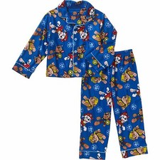 Paw Patrol 2 PC Long Sleeve Coat Pajama Set Boy Size 5T
