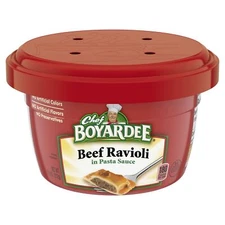 Beef Ravioli in Pasta Sauce Microwave Food 7.5 OZ Microwaveable Bowl 12 Bowls