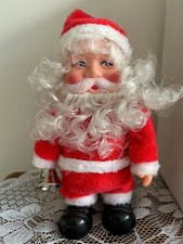 Vintage Walking Santa Claus with Ringing Bell 1960s Taiwan 1970s READ