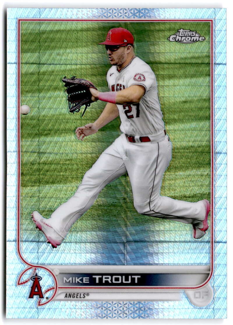 2022 Topps Chrome Refractor Prism #200 Mike Trout Los Angeles Angels ID:40367