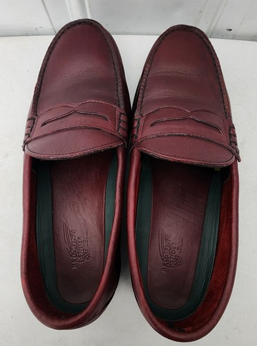 Red Wing Penny Loafers Cherry Red Leather Slip On Shoes Men's 11 EE - Picture 7 of 11