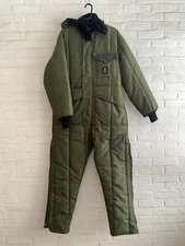 REFRIGIWEAR Coveralls Hooded Snowsuit Green Mens Med Heavy Insulated New Vintage