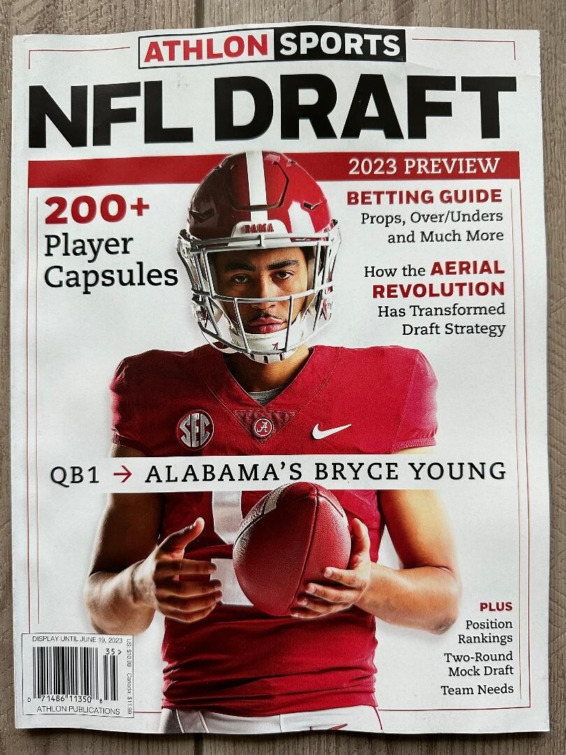 2023 ATHLON Sports Magazine NFL PRO FOOTBALL DRAFT Guide BRYCE