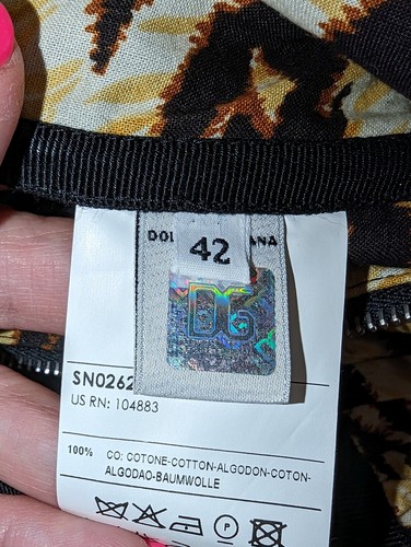 D&G Dolce & Gabbana corsetto stampa tigre cerniera nero cinturini orlo peplo taglia 42 nuovo con etichette - Foto 10 di 12