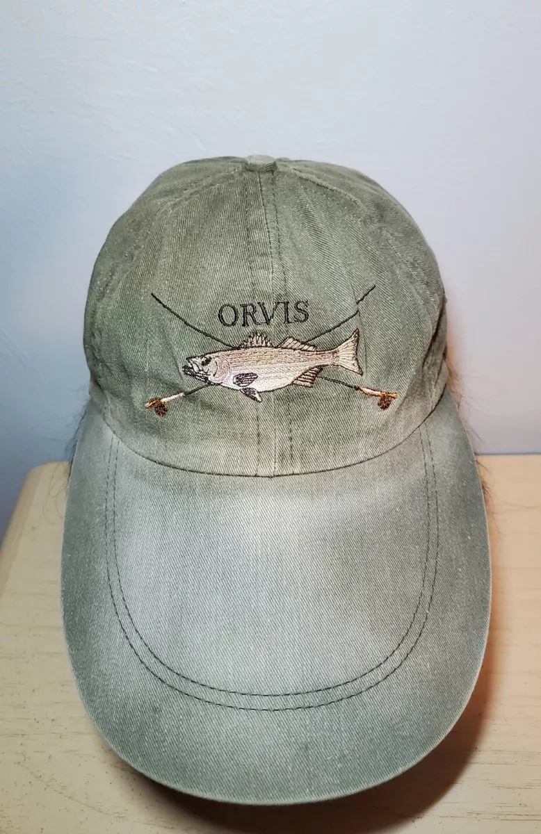 Vtg Orvis Fly Fishing Trout Long Bill Brim Hat Sun Cap Imperial Headwear USA