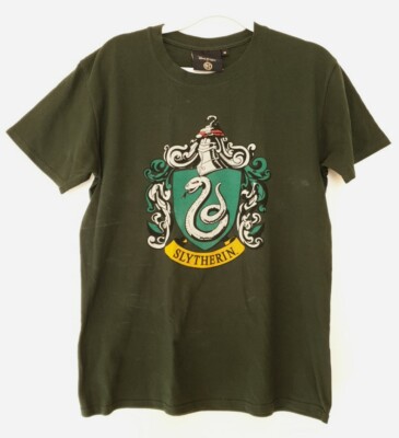 Harry Potter Platform 3/4 Green Sytherin Crest T Shirt Size M