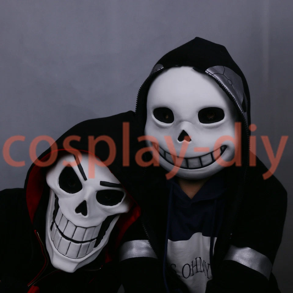 Cosplay Sans Mask Helmet Papyrus Skull Halloween Mask Costumes Props Latex - Image 3 of 4