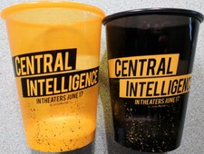 CENTRAL INTELLIGENCE rare promo CUPS (2 pack) Dwayne The Rock Johnson KEVIN HART