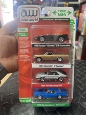 2023 Auto World "DELUXE 4 PACK" Mustang Cougar El Camino T/A Firebird Target New