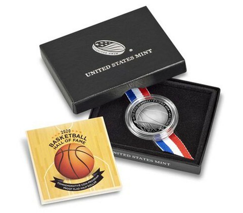 2020 S Basketball Hall of Fame Proof Half Dollar Curved 50c Coin Box and COA - Picture 10 of 10
