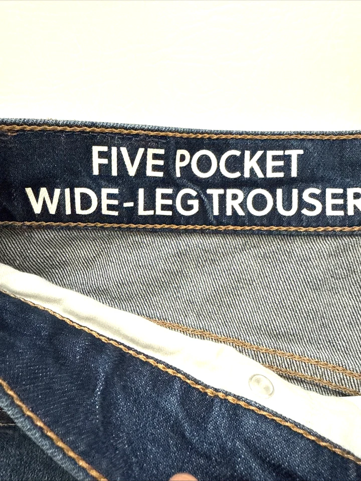 J. Crew Women Jeans Size 32T Wide Leg Trouser High Rise Retro Grunge Preppy - Image 3 of 4