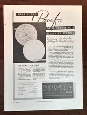 Vintage 1935 PARIS COSMETICS Inc. Magazine AD ~MICRONIZED~ Merck & Co/RAHWAY, NJ
