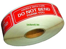 One Roll 1000 1 x 3 DO NOT BEND HANDLE WITH CARE Stickers Labels Easy Peel