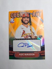 2023 TOPPS BIG LEAGUE ALEC BURLESON RC AUTO OPENING ACT ORANGE /25 SP ROOKIE