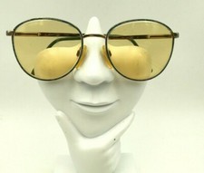 Vintage Marchon Green Purple Gold Metal Oval Sunglasses FRAMES ONLY