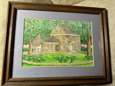 Jan Ciganick ''May At Washington Headquarters Valley Forge'' Watercolor Painting