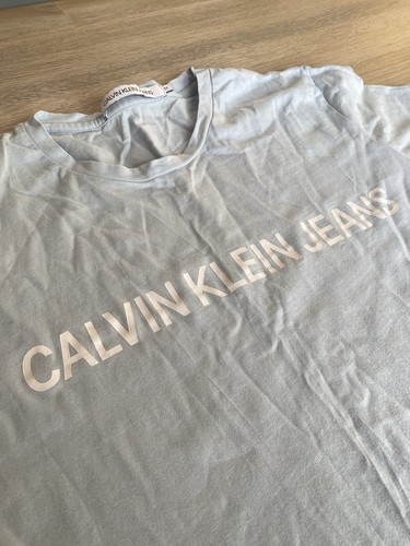 Camiseta Calvin Klein Talla M Azul y Blanco - Imagen 2 de 4