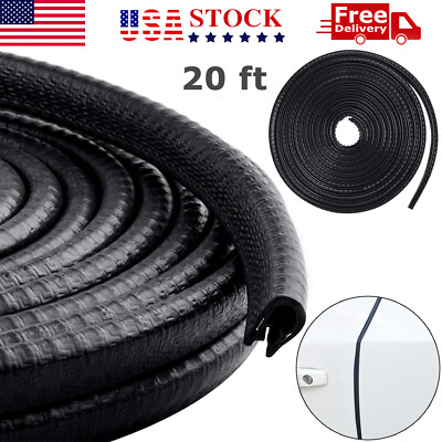 #ad 20ft U Shape Car Door Edge Guard Molding Trim Rubber Edge Strip Seal Protector $10.99