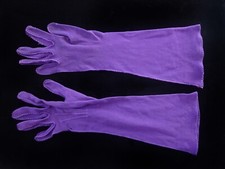 Vintage Van Raalte purple Amersuede gloves size 6